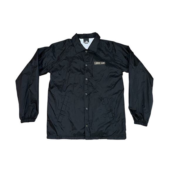 Lurking Class Jacket Windbreaker Men's Size Small Snap Button Black White - Picture 1 of 6